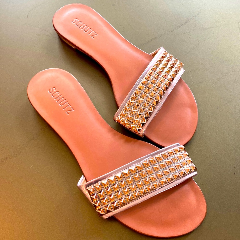 EUC - Schulz Rose Gold Sandals